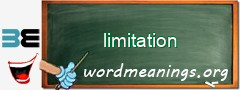 WordMeaning blackboard for limitation